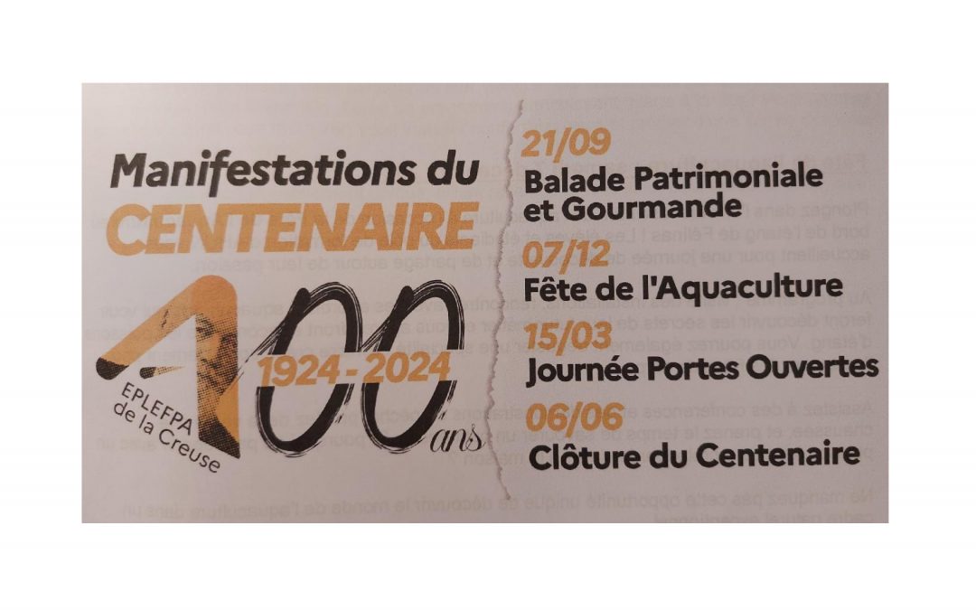 Découvrez les quatre manifestations du centenaire 2024/2025